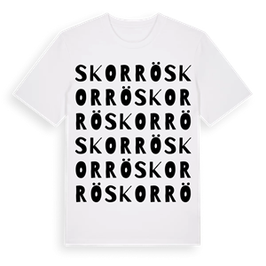 Skorrö ordlek t-shirt – ekologisk bomull t-shirt från Pinshirt