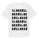 White t-shirt med Skorrö ordlek t-shirt