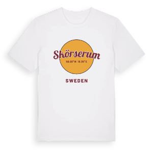 Skörserum cirkel t-shirt – ekologisk bomull t-shirt från Pinshirt