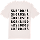 Vintage White t-shirt med Skräddarsborg ordlek t-shirt