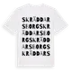 White t-shirt med Skräddarsborg ordlek t-shirt