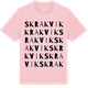 Pink Cotton t-shirt med Skrakvik ordlek t-shirt