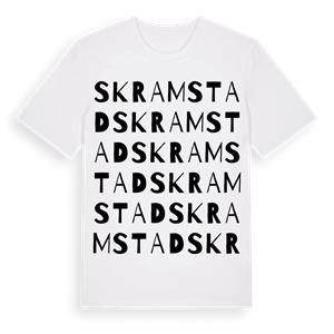Skramstad ordlek t-shirt – ekologisk bomull t-shirt från Pinshirt