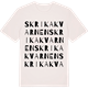 Vintage White t-shirt med Skrikakvarnen ordlek t-shirt