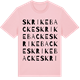 Pink Cotton t-shirt med Skrikebacke ordlek t-shirt