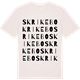 Vintage White t-shirt med Skrikebo ordlek t-shirt