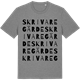 Mid Heather Gray t-shirt med Skrivaregärde ordlek t-shirt