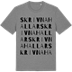 Mid Heather Gray t-shirt med Skrivnahallar ordlek t-shirt