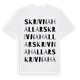 White t-shirt med Skrivnahallar ordlek t-shirt