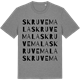 Mid Heather Gray t-shirt med Skruvemala ordlek t-shirt