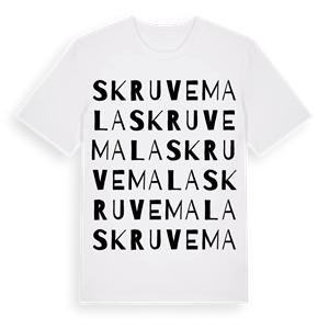 Skruvemala ordlek t-shirt – ekologisk bomull t-shirt från Pinshirt