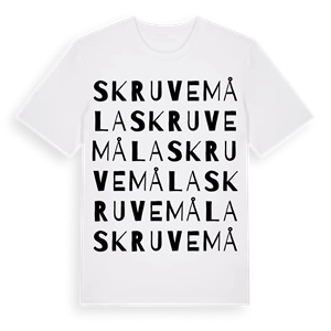 Skruvemåla ordlek t-shirt – ekologisk bomull t-shirt från Pinshirt