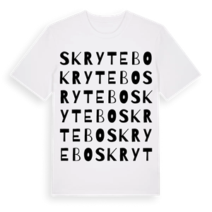 Skrytebo ordlek t-shirt – ekologisk bomull t-shirt från Pinshirt