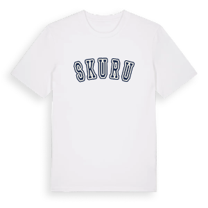 Skuru college t-shirt – ekologisk bomull t-shirt från Pinshirt