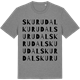 Mid Heather Gray t-shirt med Skurudal ordlek t-shirt
