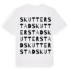 Skutterstad ordlek t-shirt – ekologisk bomull t-shirt från Pinshirt