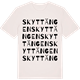 Vintage White t-shirt med Skyttängen ordlek t-shirt