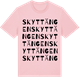 Pink Cotton t-shirt med Skyttängen ordlek t-shirt