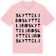 Pink Cotton t-shirt med Skyttelund ordlek t-shirt