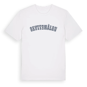 Skyttemålen college t-shirt – ekologisk bomull t-shirt från Pinshirt