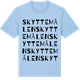 Blue Soul t-shirt med Skyttemålen ordlek t-shirt