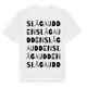 White t-shirt med Slågaudden ordlek t-shirt