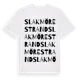 White t-shirt med Slakmöre Strand ordlek t-shirt