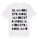 Slakmöre strand ordlek t-shirt
