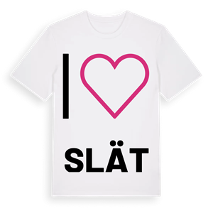 Jag älskar Slät t-shirt stort tryck – ekologisk bomull t-shirt från Pinshirt