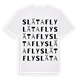 White t-shirt med Slätafly ordlek t-shirt