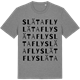 Mid Heather Gray t-shirt med Slätafly ordlek t-shirt