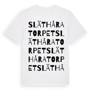 Släthåratorpet ordlek t-shirt – ekologisk bomull t-shirt från Pinshirt