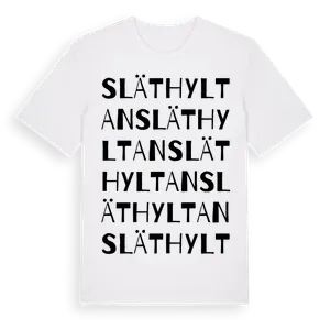 Släthyltan ordlek t-shirt – ekologisk bomull t-shirt från Pinshirt