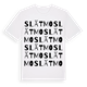 White t-shirt med Slätmo ordlek t-shirt