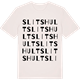 Vintage White t-shirt med Slitshult ordlek t-shirt