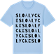 Blue Soul t-shirt med Sloalycke ordlek t-shirt