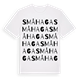 White t-shirt med Småhaga ordlek t-shirt