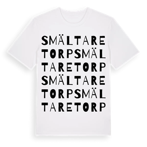 Smältaretorp ordlek t-shirt – ekologisk bomull t-shirt från Pinshirt