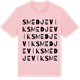 Pink Cotton t-shirt med Smedjevik ordlek t-shirt