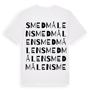 Smedmålen ordlek t-shirt – ekologisk bomull t-shirt från Pinshirt