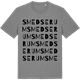 Mid Heather Gray t-shirt med Smedserum ordlek t-shirt
