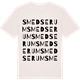 Vintage White t-shirt med Smedserum ordlek t-shirt