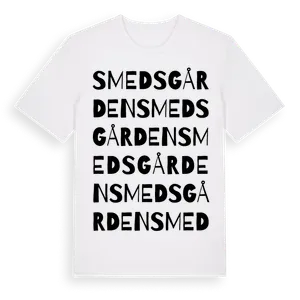 Smedsgården ordlek t-shirt – ekologisk bomull t-shirt från Pinshirt