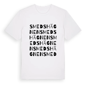 Smedshägnen ordlek t-shirt – ekologisk bomull t-shirt från Pinshirt