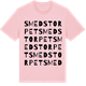 Pink Cotton t-shirt med Smedstorpet ordlek t-shirt