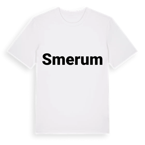 Smerum fetstil t-shirt – ekologisk bomull t-shirt från Pinshirt