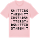 Pink Cotton t-shirt med Smitterstad ordlek t-shirt