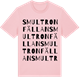 Pink Cotton t-shirt med Smultronfällan ordlek t-shirt