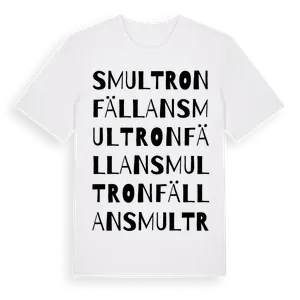 Smultronfällan ordlek t-shirt – ekologisk bomull t-shirt från Pinshirt