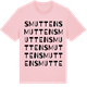 Pink Cotton t-shirt med Smutten ordlek t-shirt
